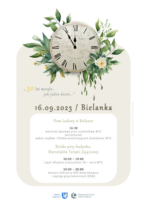 Plakat 30 lat minęło jak jeden dzień